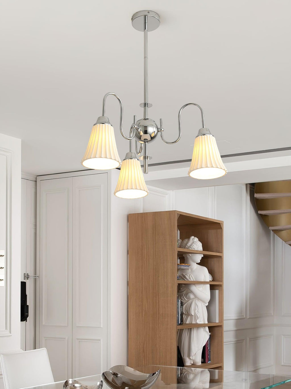 Lustra Lustre Moderne Céramique Plissée - Neutralighting