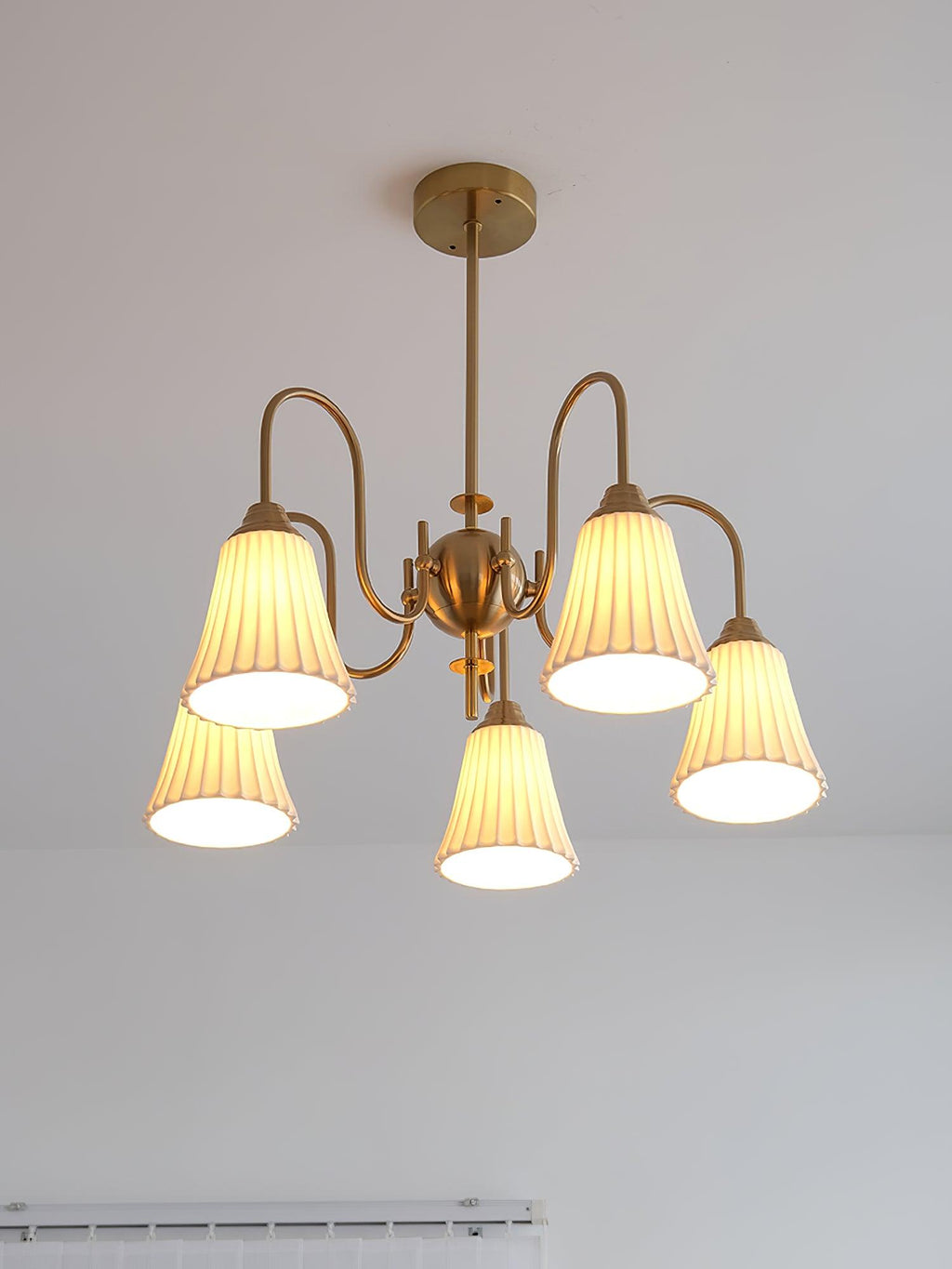 Lustra Lustre Moderne Céramique Plissée - Neutralighting