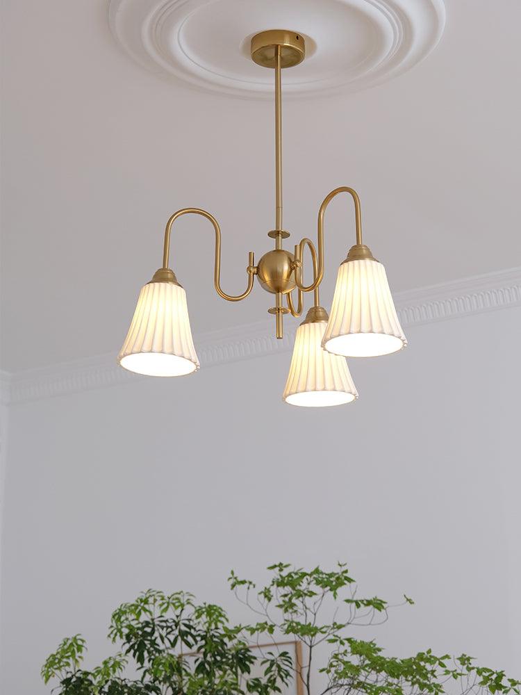 Lustra Lustre Moderne Céramique Plissée - Neutralighting