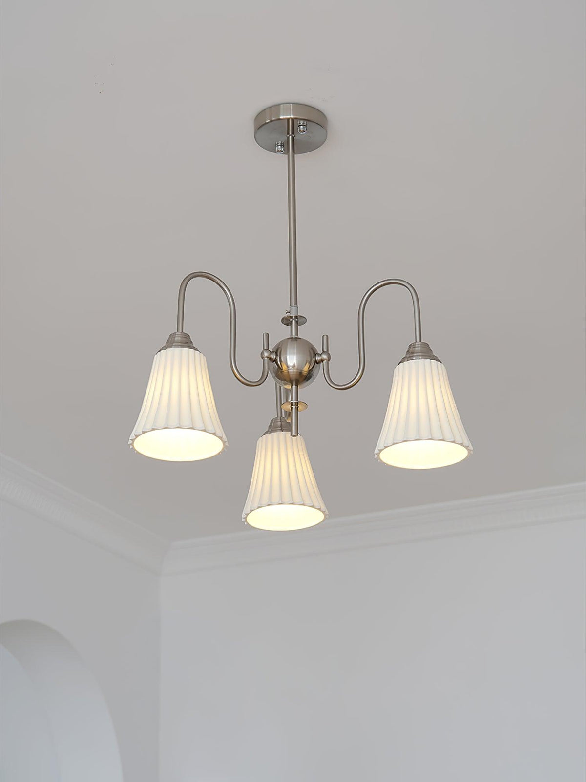 Lustra Lustre Moderne Céramique Plissée - Neutralighting