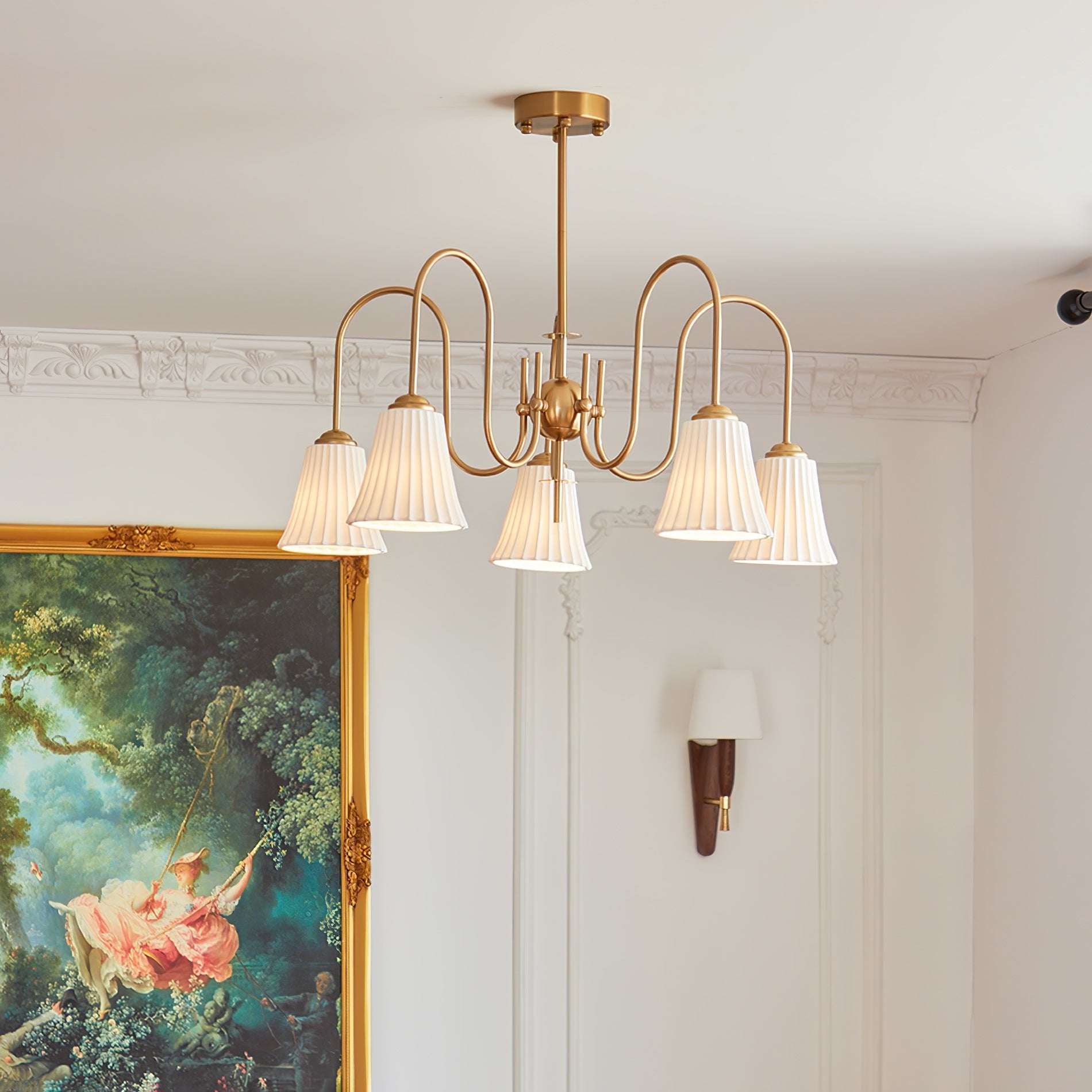 Lustra Lustre Moderne Céramique Plissée - Neutralighting