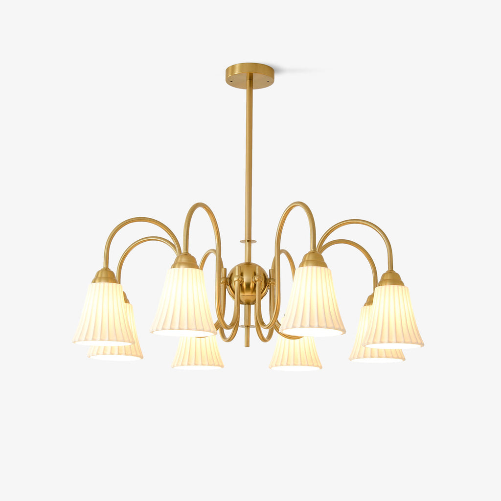 Lustra Lustre Moderne Céramique Plissée - Neutralighting