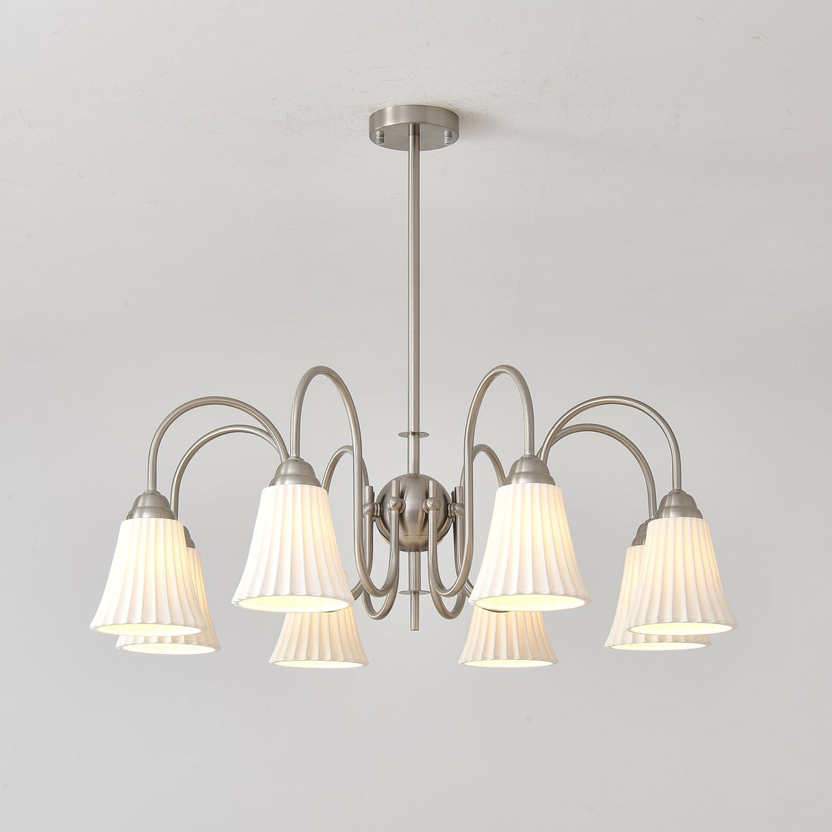 Lustra Lustre Moderne Céramique Plissée - Neutralighting