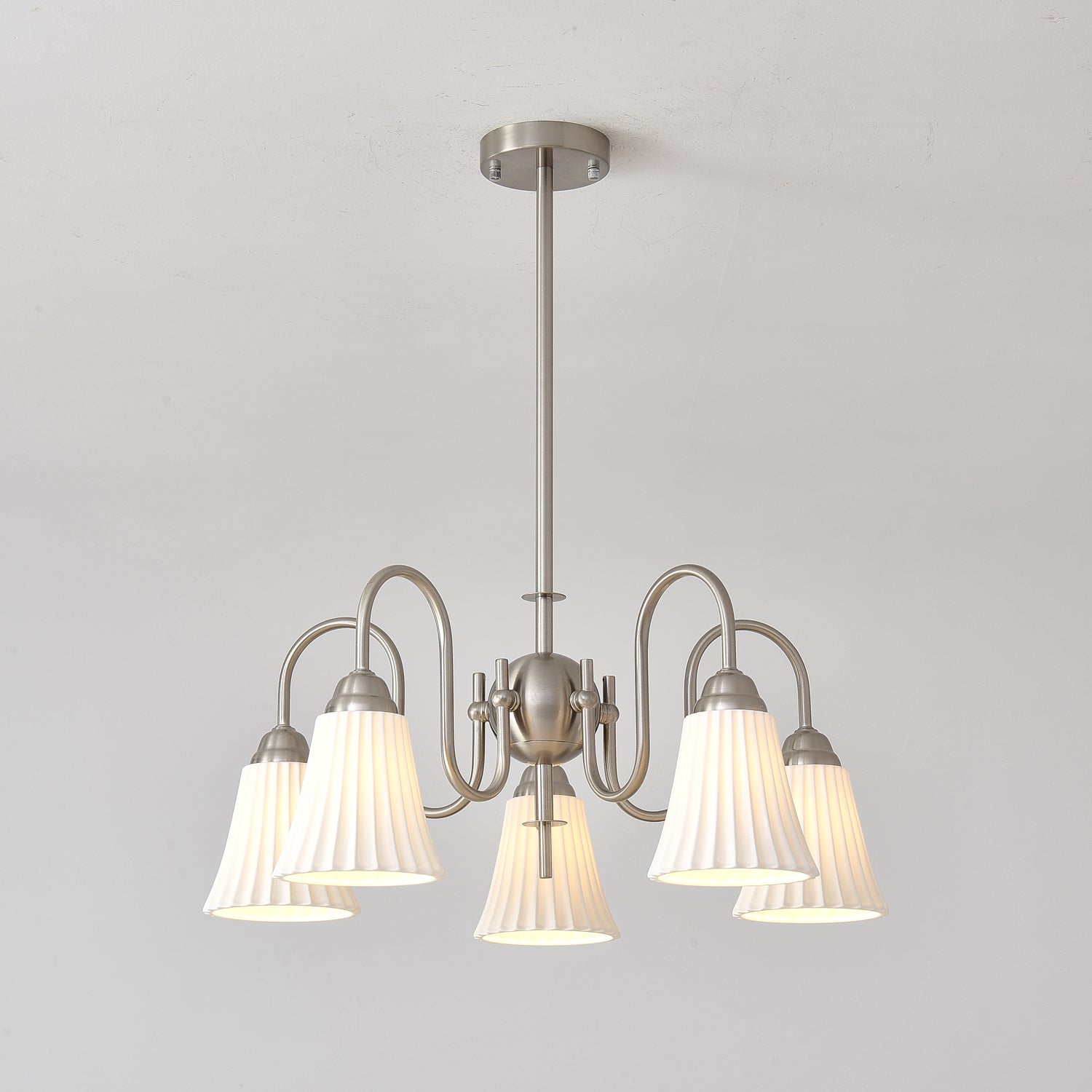 Lustra Lustre Moderne Céramique Plissée - Neutralighting