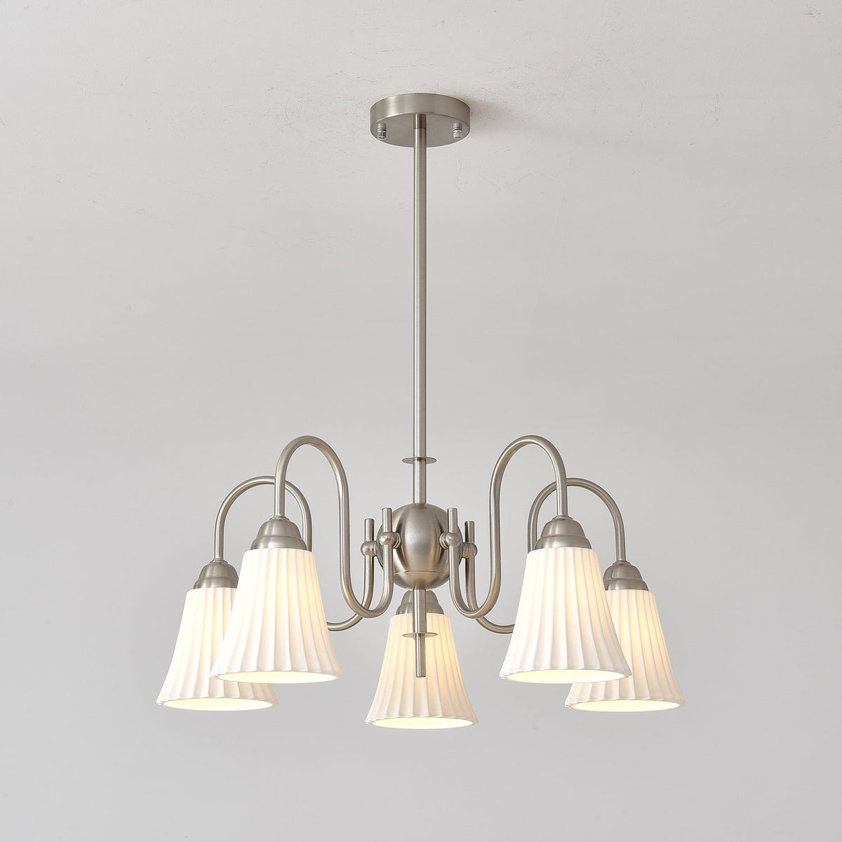 Lustra Lustre Moderne Céramique Plissée - Neutralighting