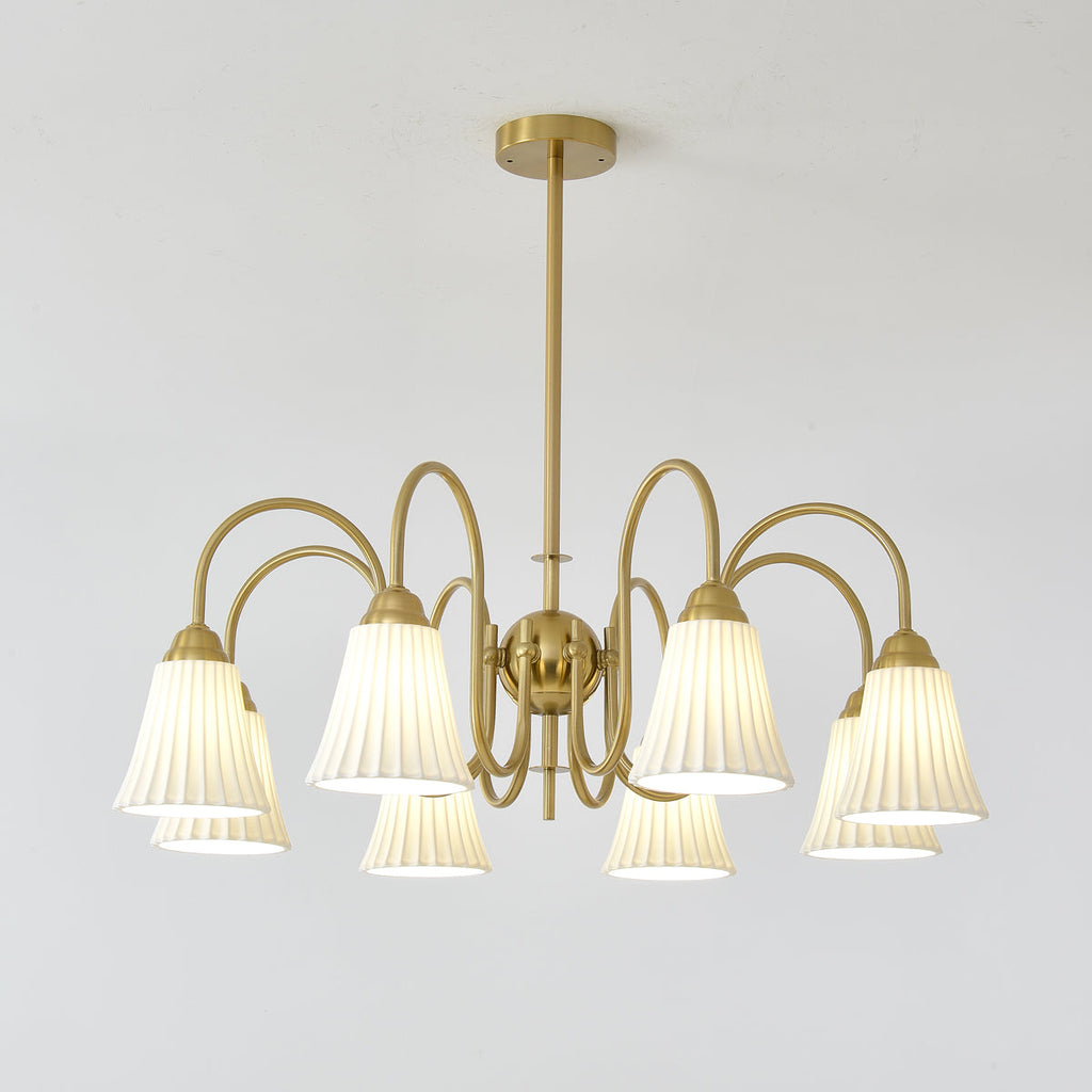 Lustra Lustre Moderne Céramique Plissée - Neutralighting