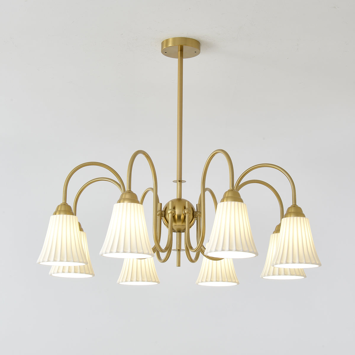 Lustra Lustre Moderne Céramique Plissée - Neutralighting