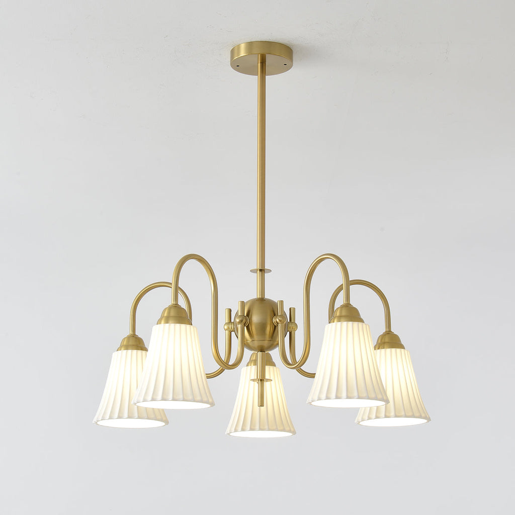 Lustra Lustre Moderne Céramique Plissée - Neutralighting