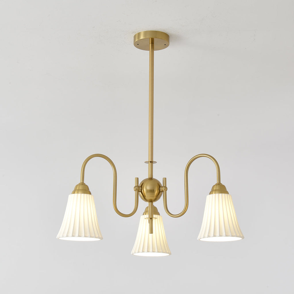 Lustra Lustre Moderne Céramique Plissée - Neutralighting