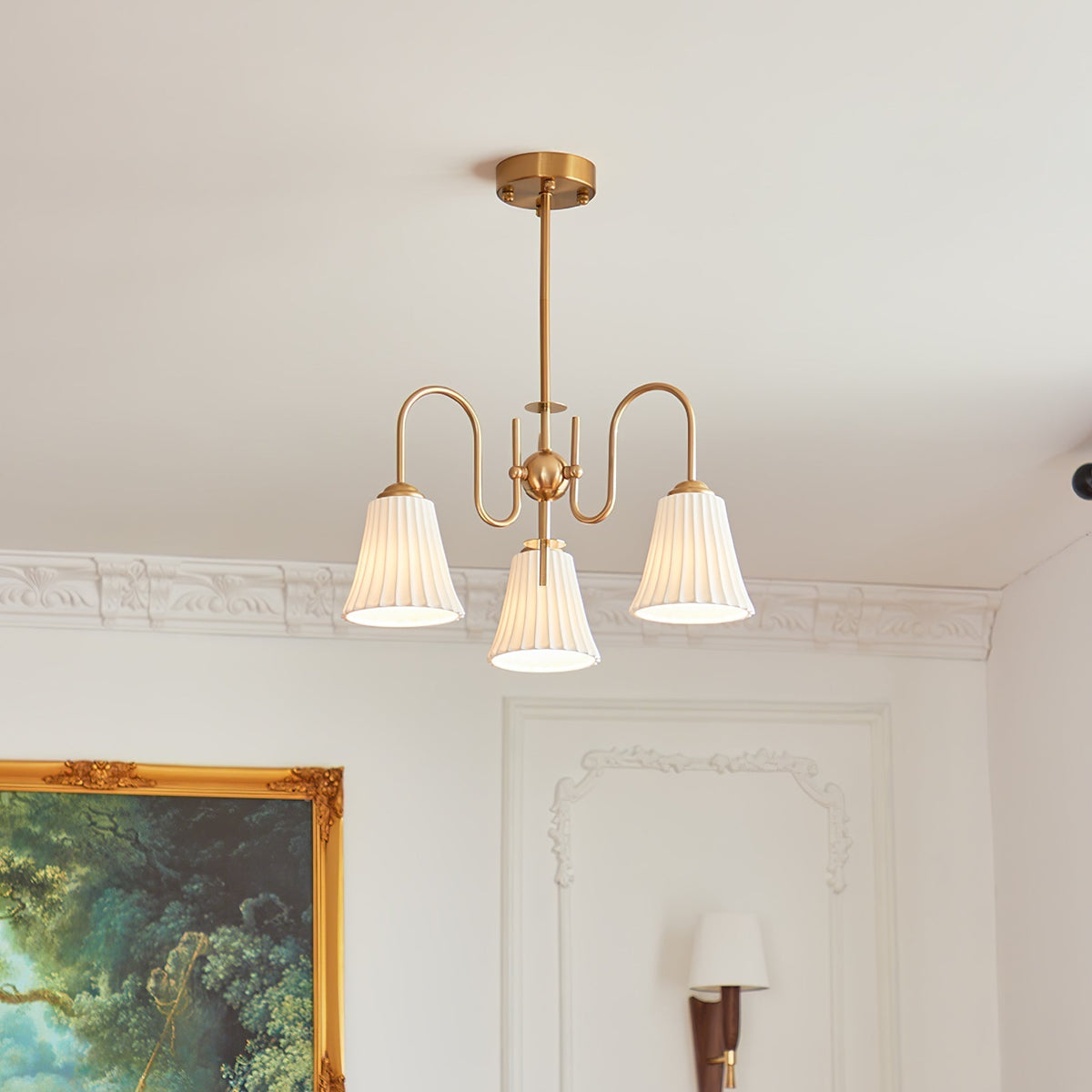 Lustra Lustre Moderne Céramique Plissée - Neutralighting