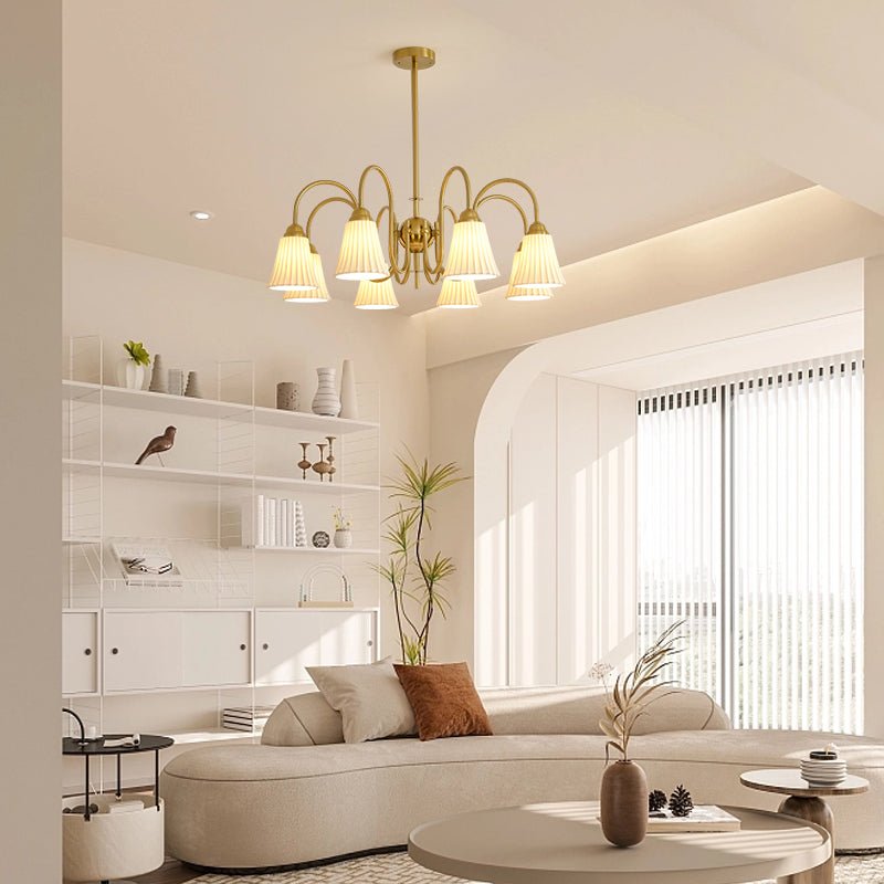 Lustra Lustre Moderne Céramique Plissée - Neutralighting
