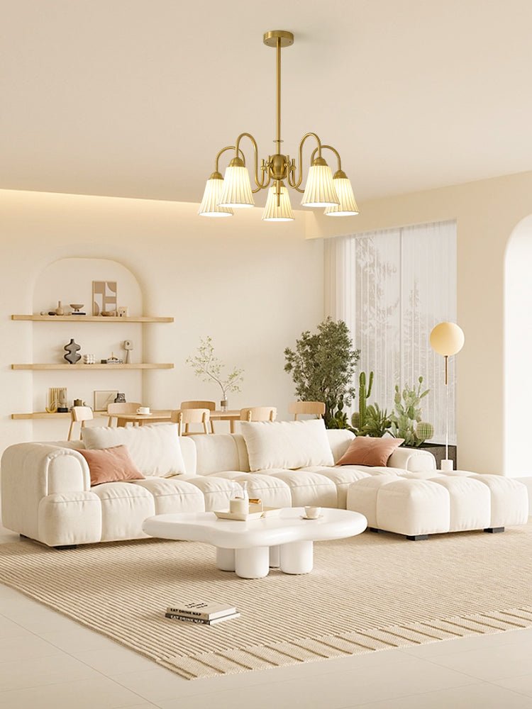 Lustra Lustre Moderne Céramique Plissée - Neutralighting