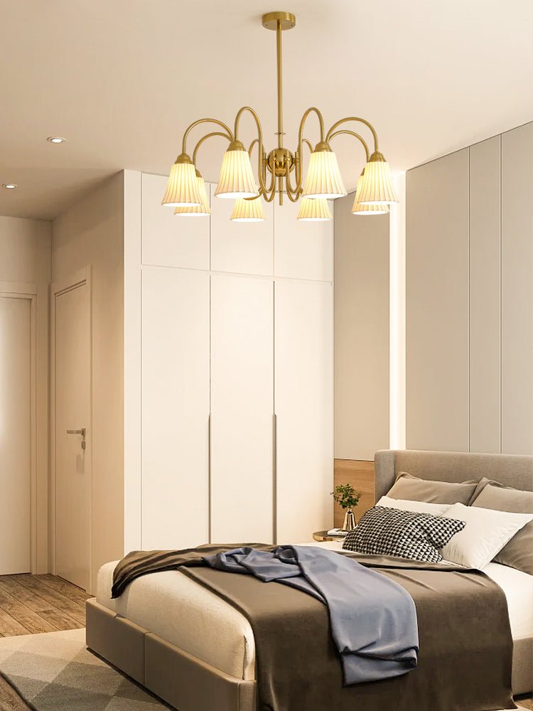 Lustra Lustre Moderne Céramique Plissée - Neutralighting