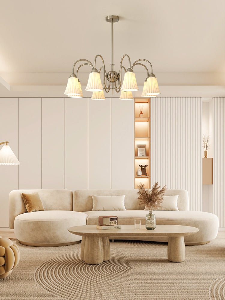 Lustra Lustre Moderne Céramique Plissée - Neutralighting