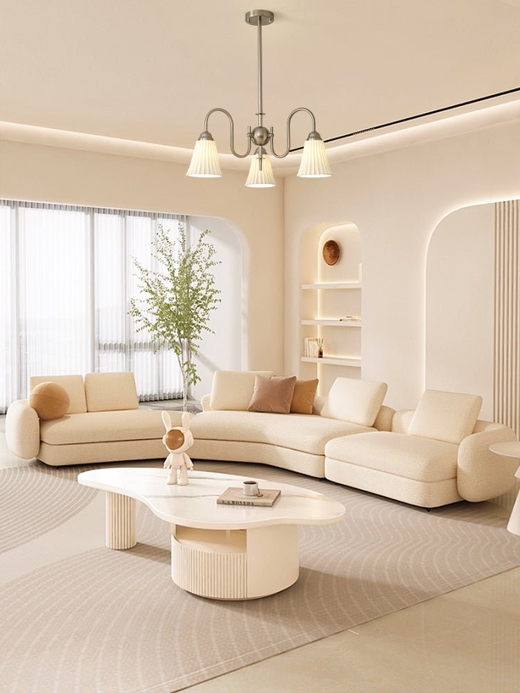 Lustra Lustre Moderne Céramique Plissée - Neutralighting