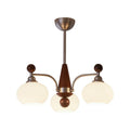 Ivloria Chandelier Bois Verre Orbit Élégance Traditionnelle - Neutralighting
