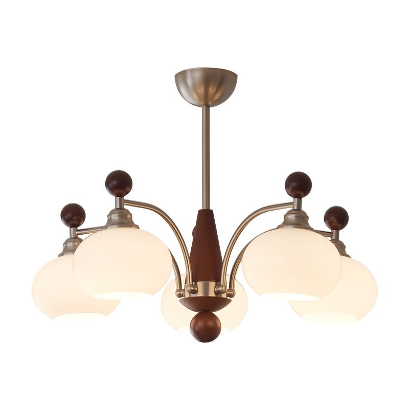 Ivloria Chandelier Bois Verre Orbit Élégance Traditionnelle - Neutralighting