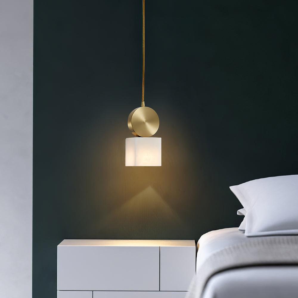 Lyrindis Cylindre Albâtre Pendentif Lumière - Neutralighting