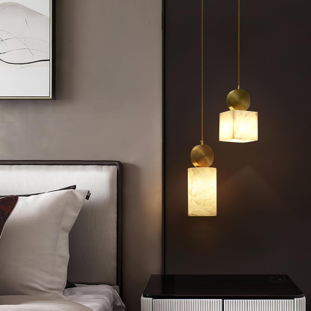 Lyrindis Cylindre Albâtre Pendentif Lumière - Neutralighting