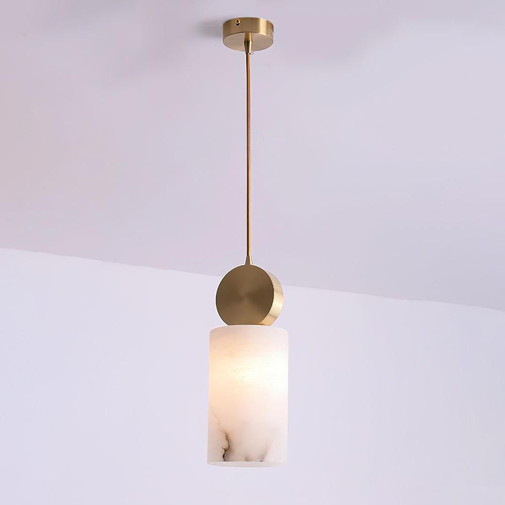 Lyrindis Cylindre Albâtre Pendentif Lumière - Neutralighting