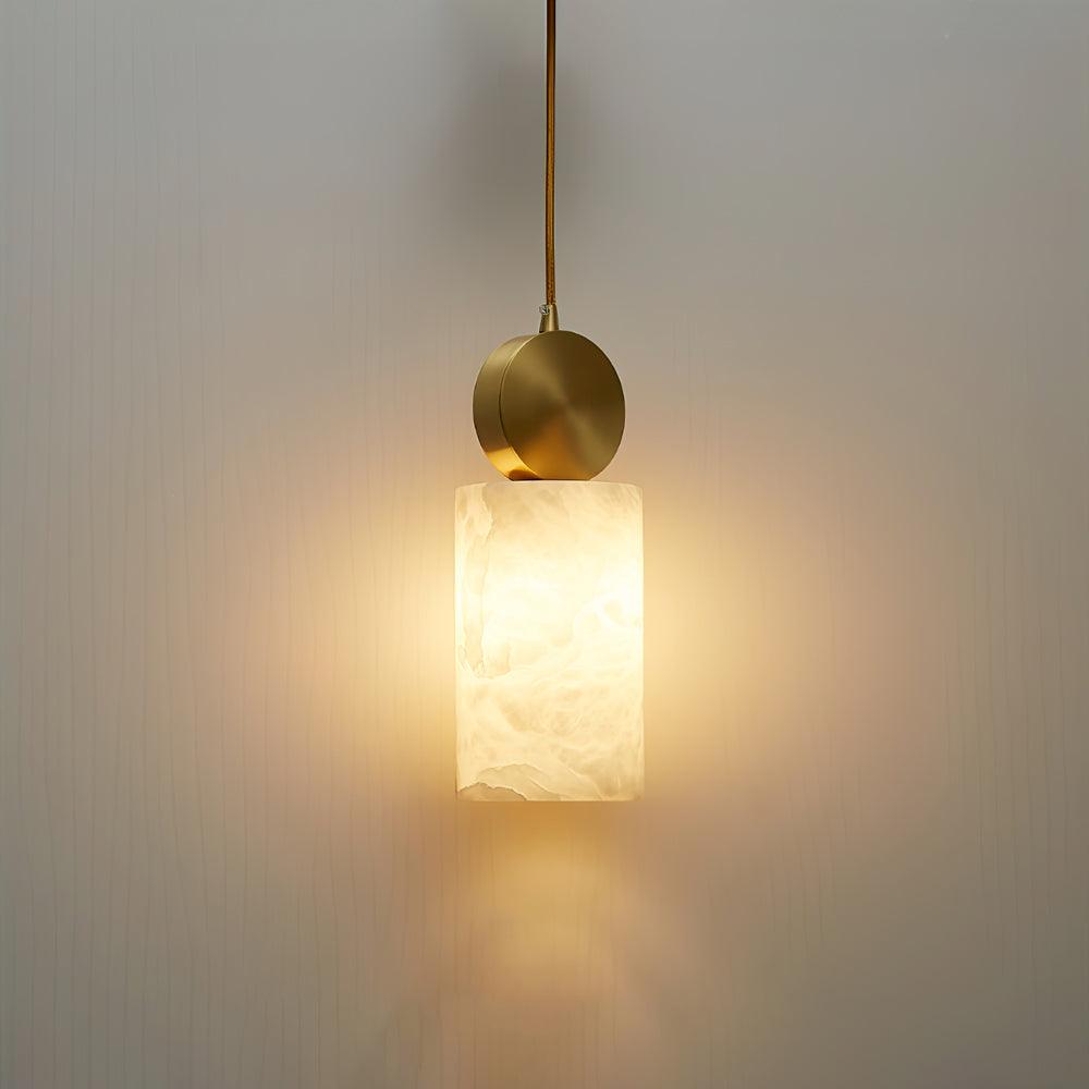 Lyrindis Cylindre Albâtre Pendentif Lumière - Neutralighting