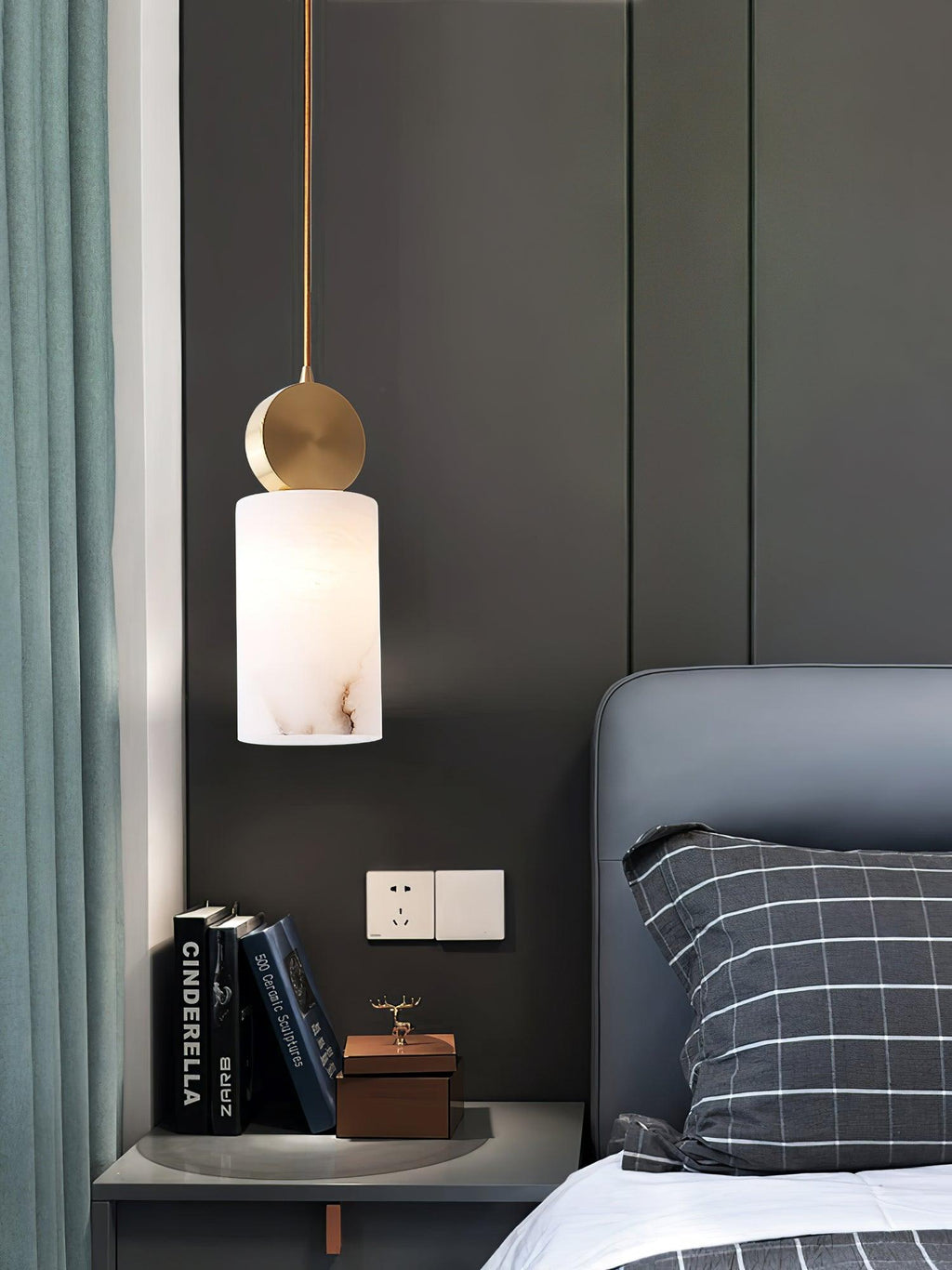 Lyrindis Cylindre Albâtre Pendentif Lumière - Neutralighting