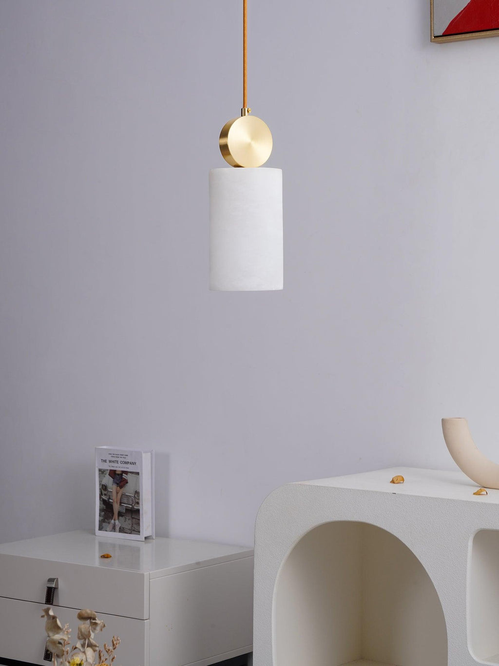 Lyrindis Cylindre Albâtre Pendentif Lumière - Neutralighting