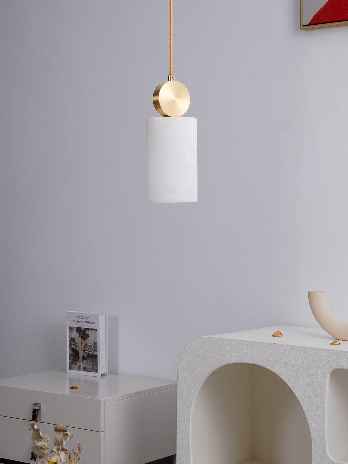 Lyrindis Cylindre Albâtre Pendentif Lumière - Neutralighting