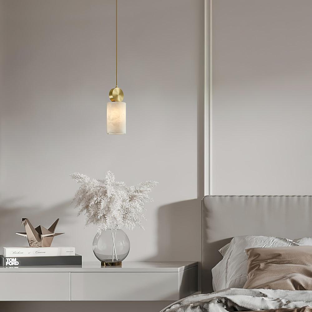 Lyrindis Cylindre Albâtre Pendentif Lumière - Neutralighting