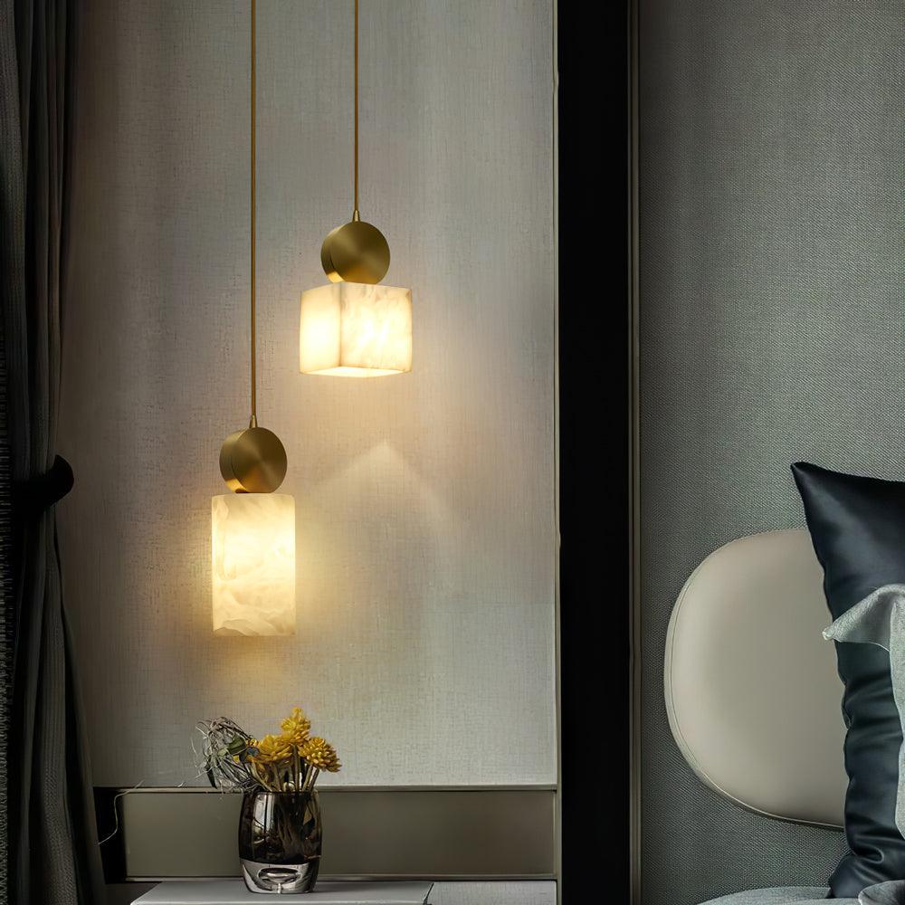 Lyrindis Cylindre Albâtre Pendentif Lumière - Neutralighting