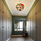 Tiffany Rustique Plafonnier Métal/Verre Salon/Chambre À Coucher - Neutralighting