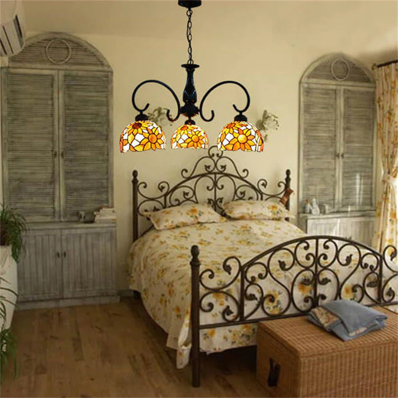 Tiffany Moderne LED Lustre Métal/Verre Chambre À Coucher - Neutralighting