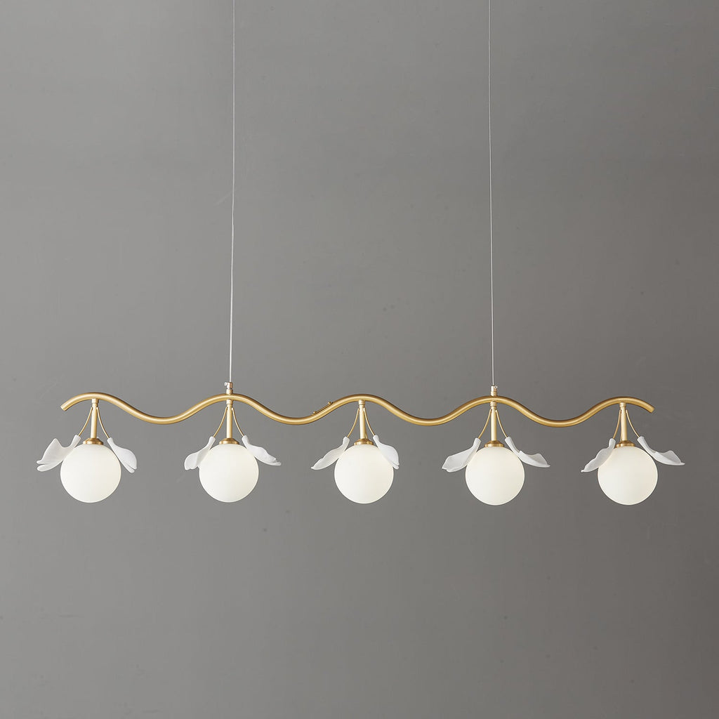 Olivia Chandelier en Céramique Florale et Laiton - Neutralighting