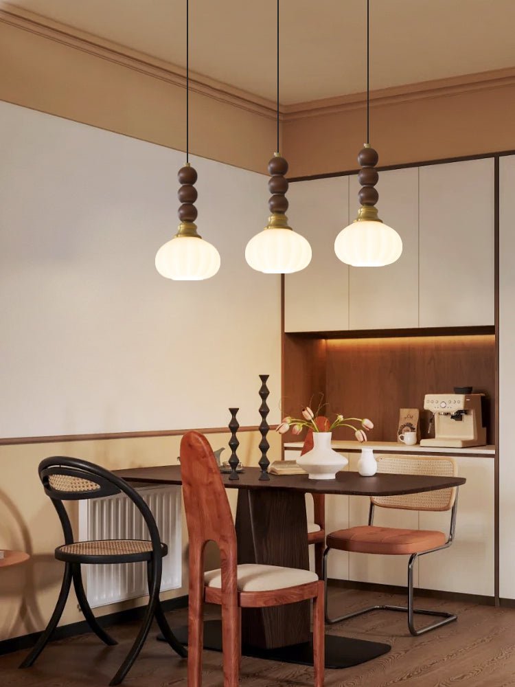 Vothaila Suspension en Verre Vintage et Bois - Neutralighting