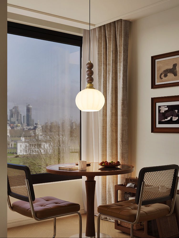 Vothaila Suspension en Verre Vintage et Bois - Neutralighting