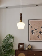 Vothaila Suspension en Verre Vintage et Bois - Neutralighting