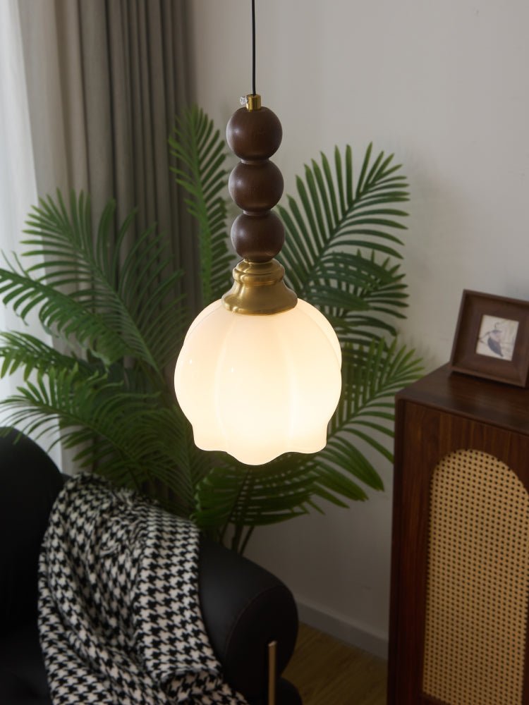 Vothaila Suspension en Verre Vintage et Bois - Neutralighting