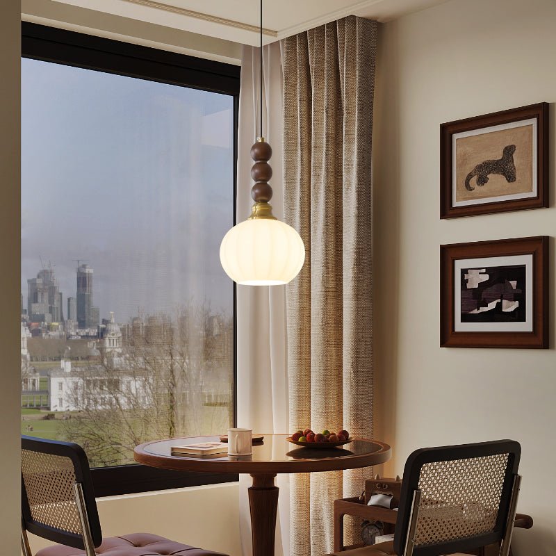 Vothaila Suspension en Verre Vintage et Bois - Neutralighting