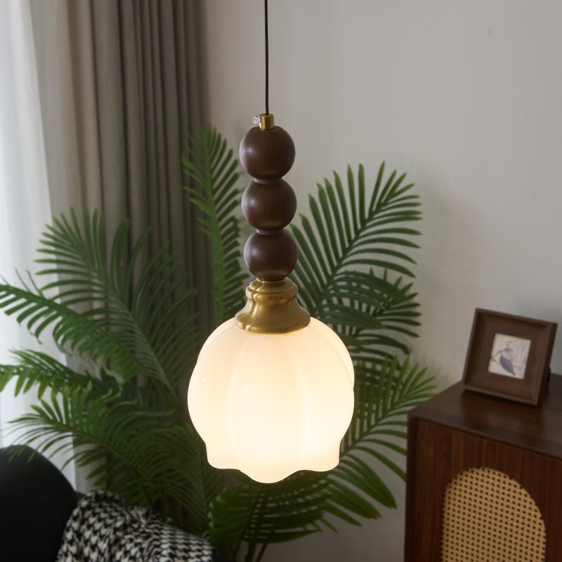 Vothaila Suspension en Verre Vintage et Bois - Neutralighting