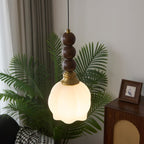 Vothaila Suspension en Verre Vintage et Bois - Neutralighting