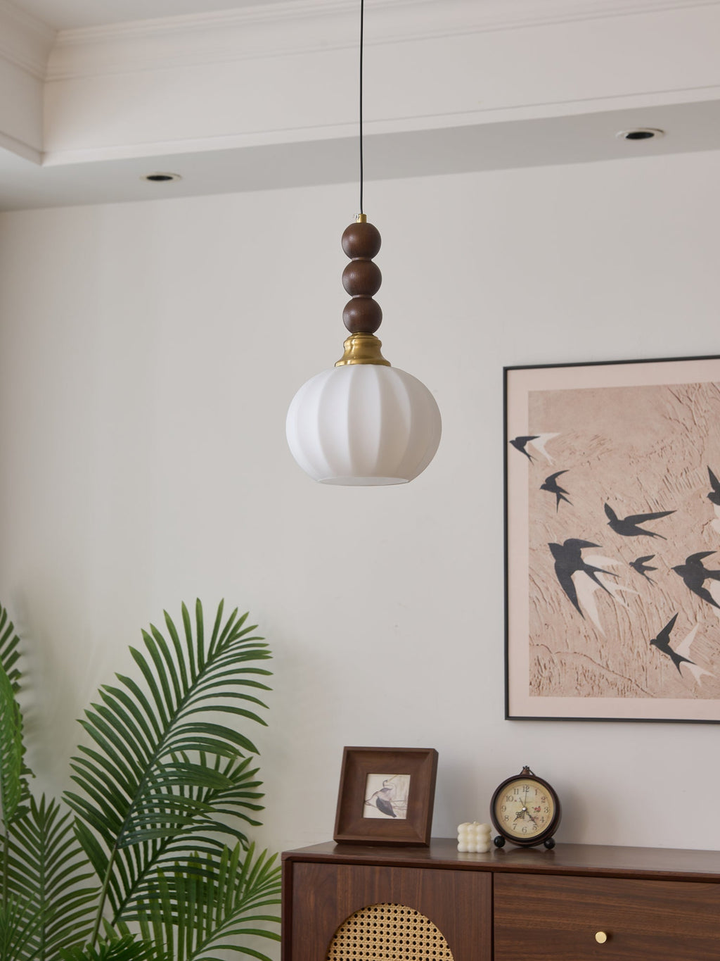 Vothaila Suspension en Verre Vintage et Bois - Neutralighting