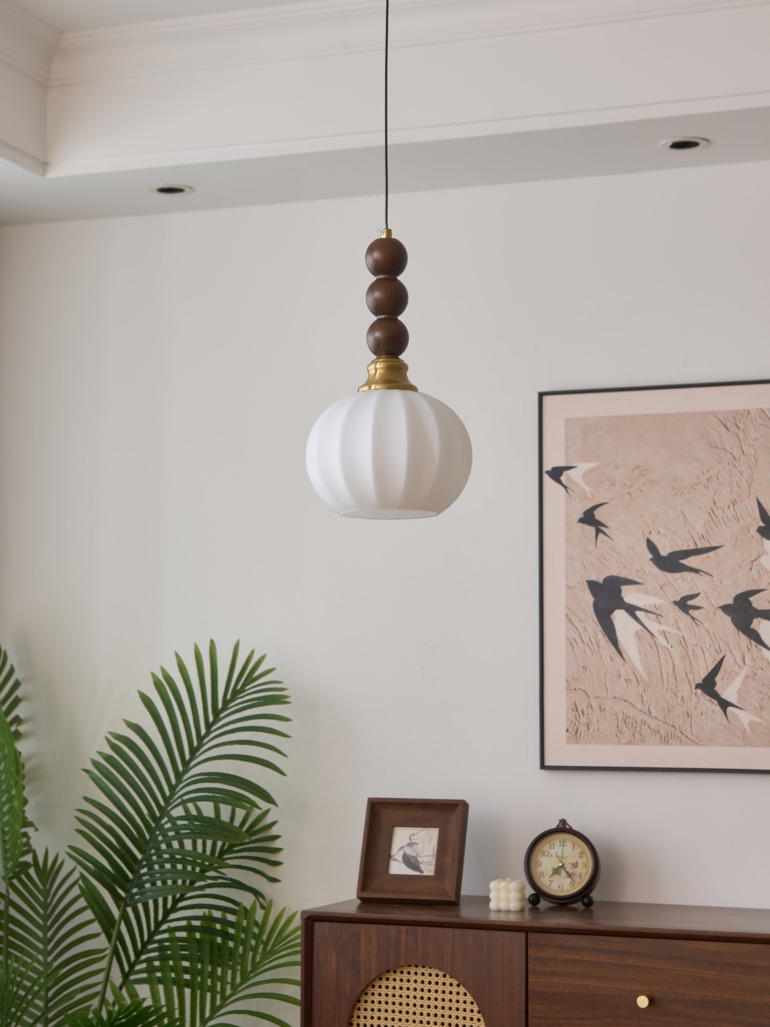 Vothaila Suspension en Verre Vintage et Bois - Neutralighting