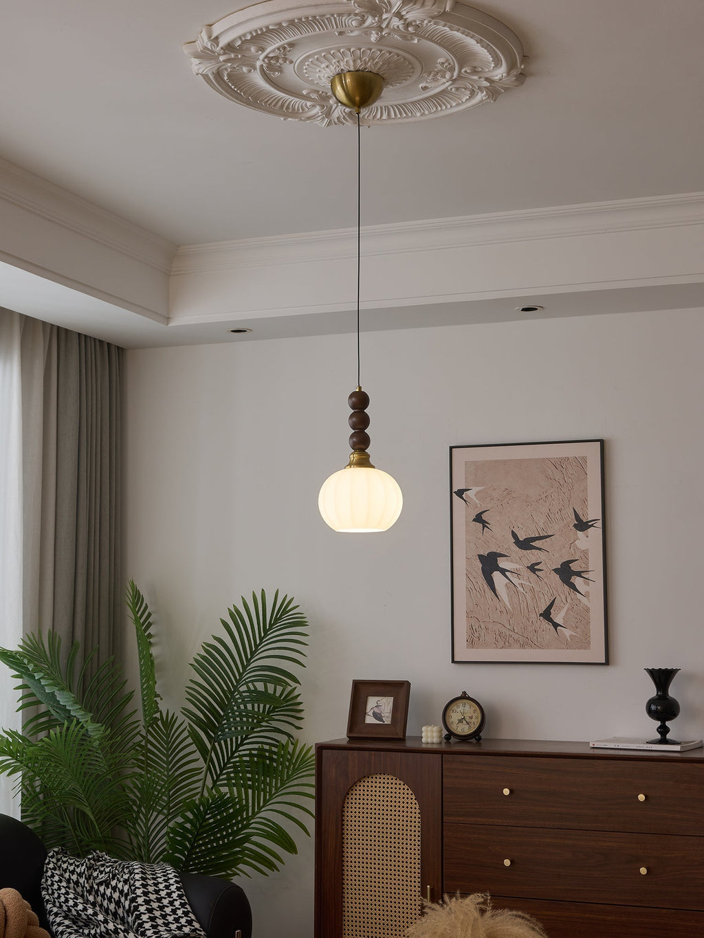 Vothaila Suspension en Verre Vintage et Bois - Neutralighting
