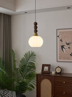 Vothaila Suspension en Verre Vintage et Bois - Neutralighting