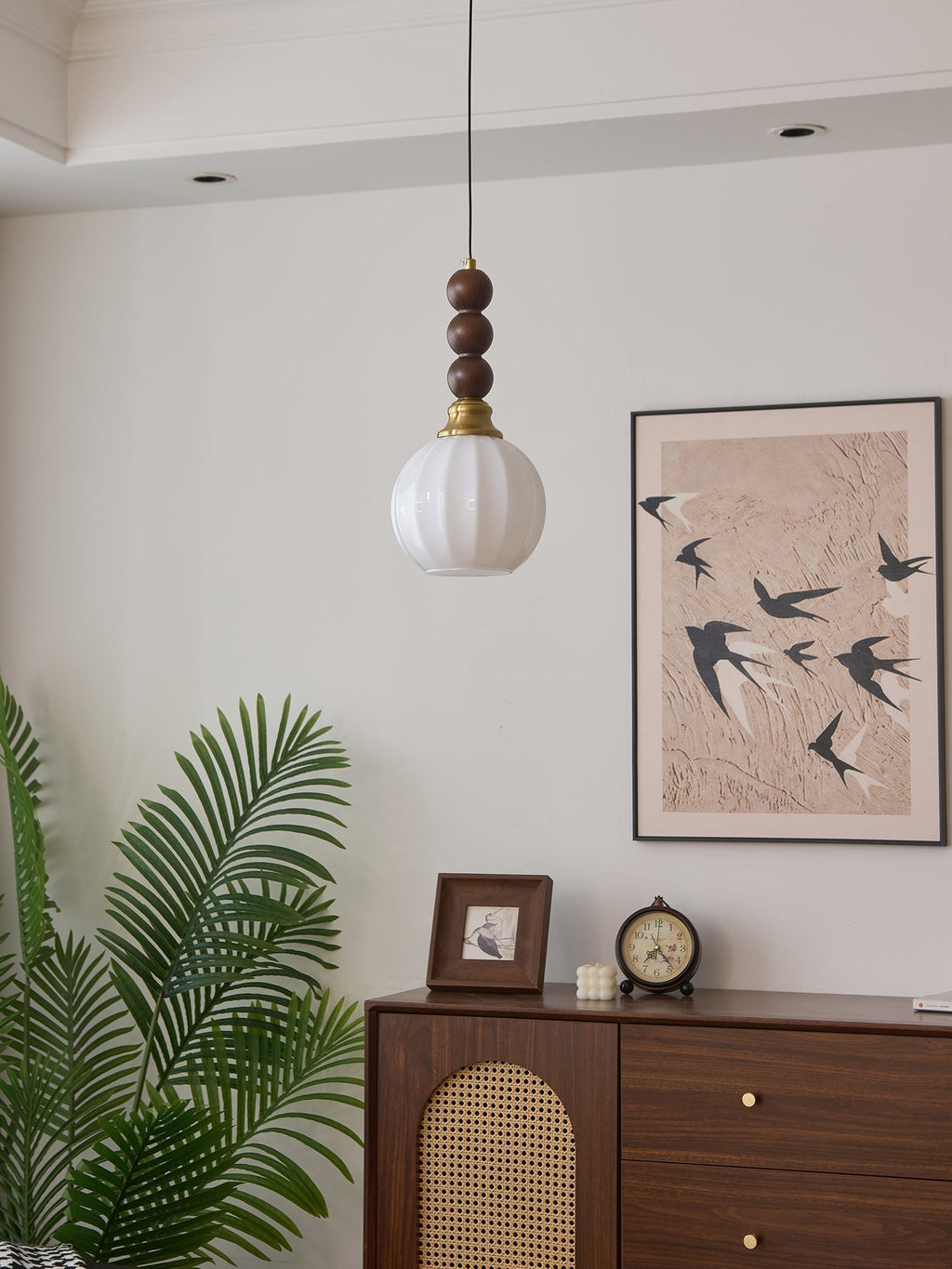 Vothaila Suspension en Verre Vintage et Bois - Neutralighting
