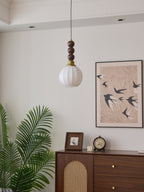 Vothaila Suspension en Verre Vintage et Bois - Neutralighting