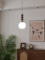 Vothaila Suspension en Verre Vintage et Bois - Neutralighting