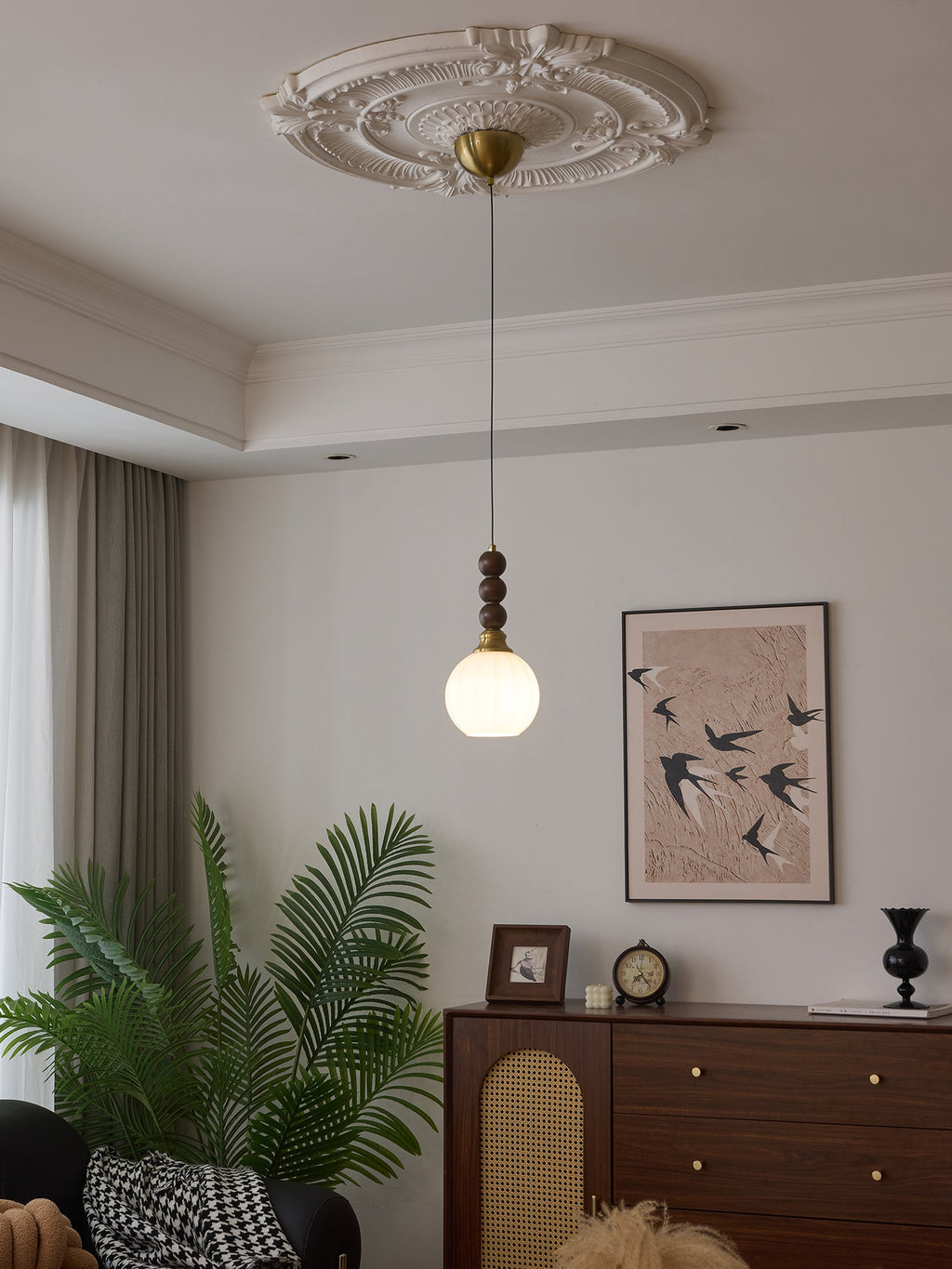 Vothaila Suspension en Verre Vintage et Bois - Neutralighting