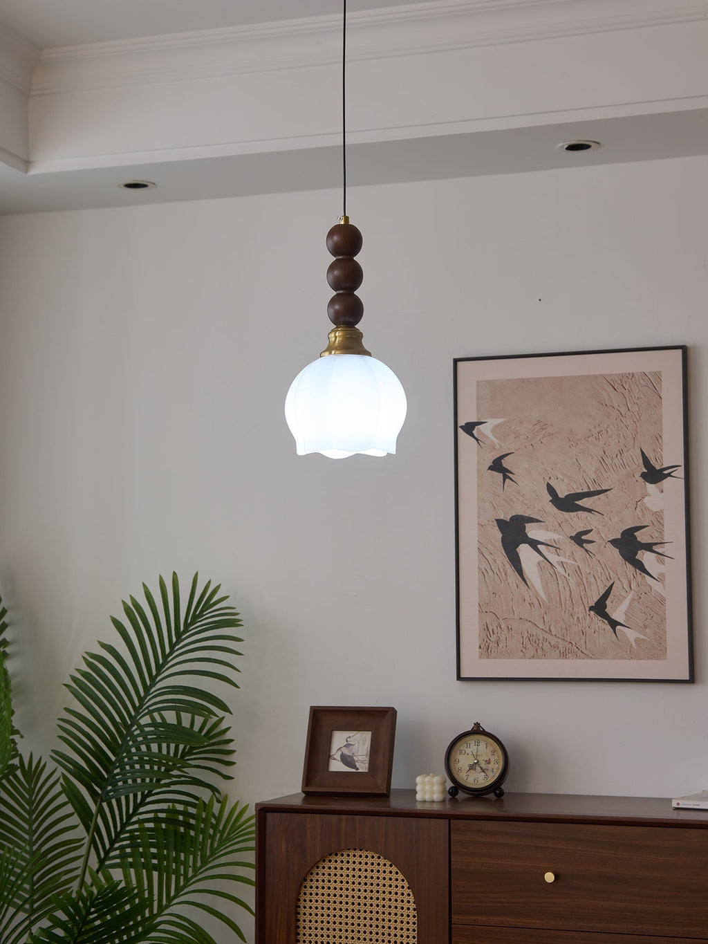 Vothaila Suspension en Verre Vintage et Bois - Neutralighting