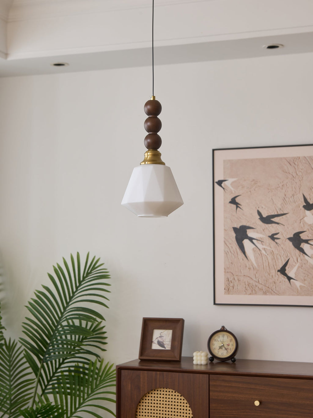 Vothaila Suspension en Verre Vintage et Bois - Neutralighting